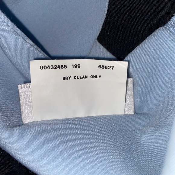 NWT Vintage Byer Too! Color Block Poplin Bengaline Blue Black Mini Dress size 5 - Picture 8 of 8